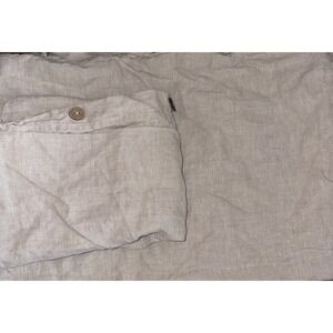 Simple Opulence 100% Linen STANDARD button 2 shams Pillowcases Beige